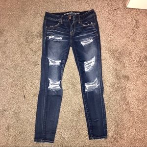 AE Super Low Dark Wash Jeggings